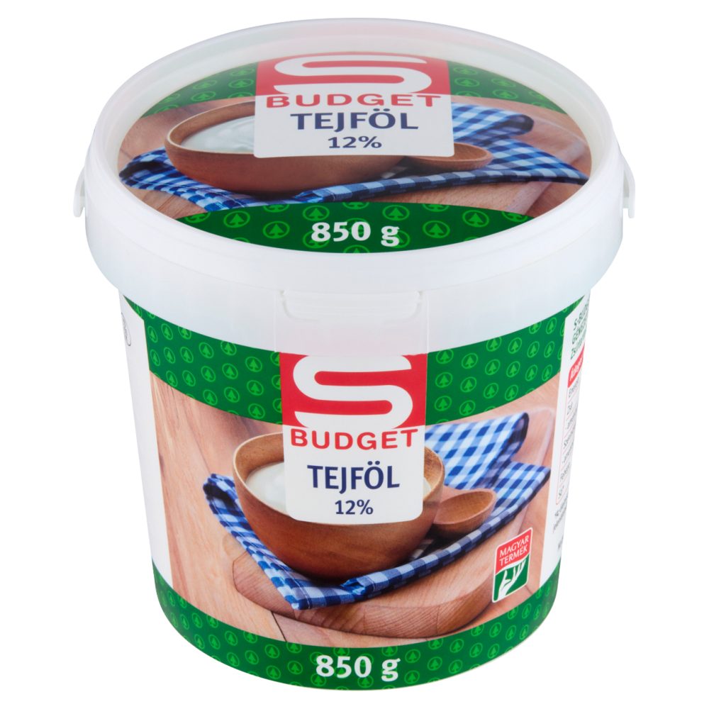 S-Budget félzsíros tejföl 12% 850 g